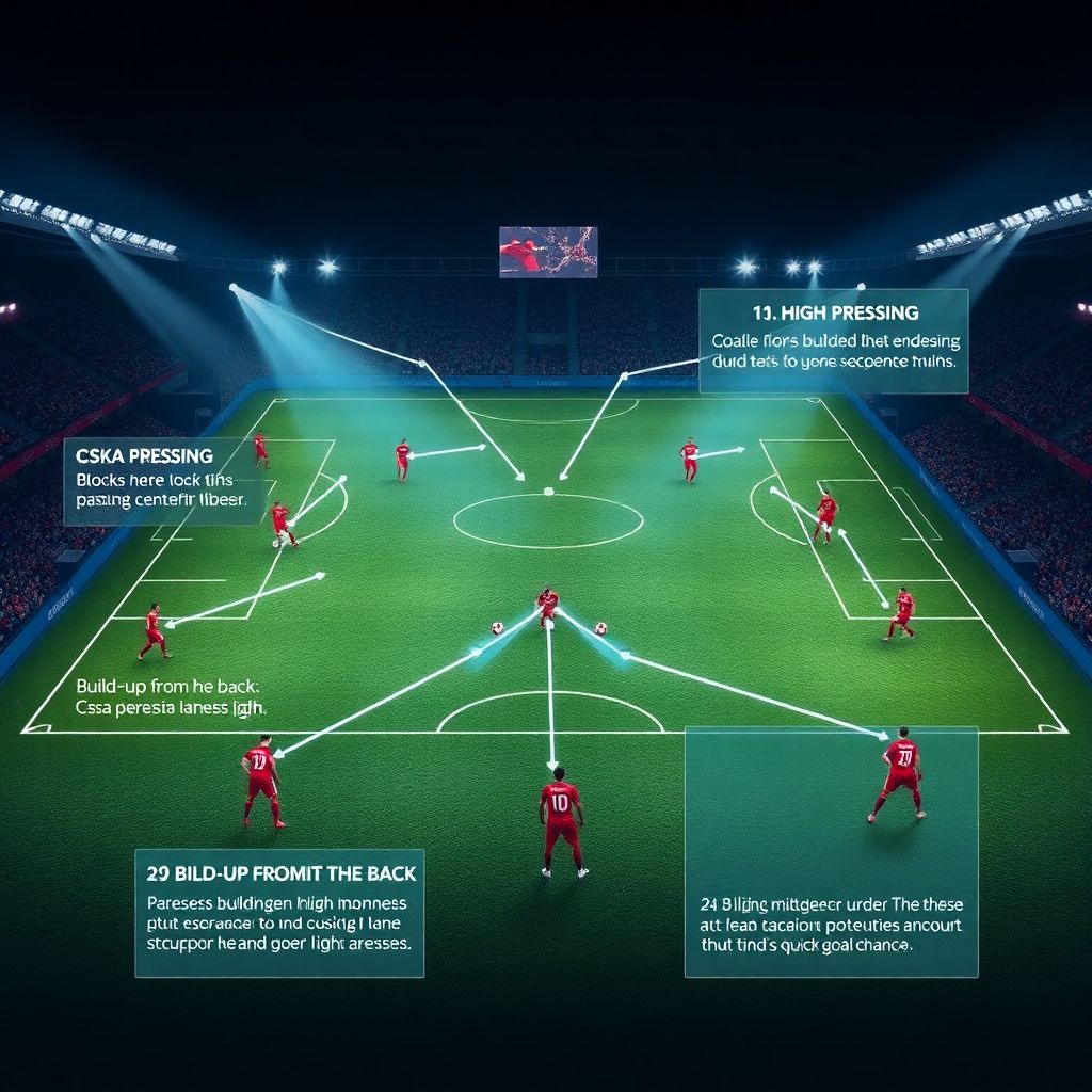 Тактический разбор матча ЦСКА: прессинг, выход из обороны и фланги