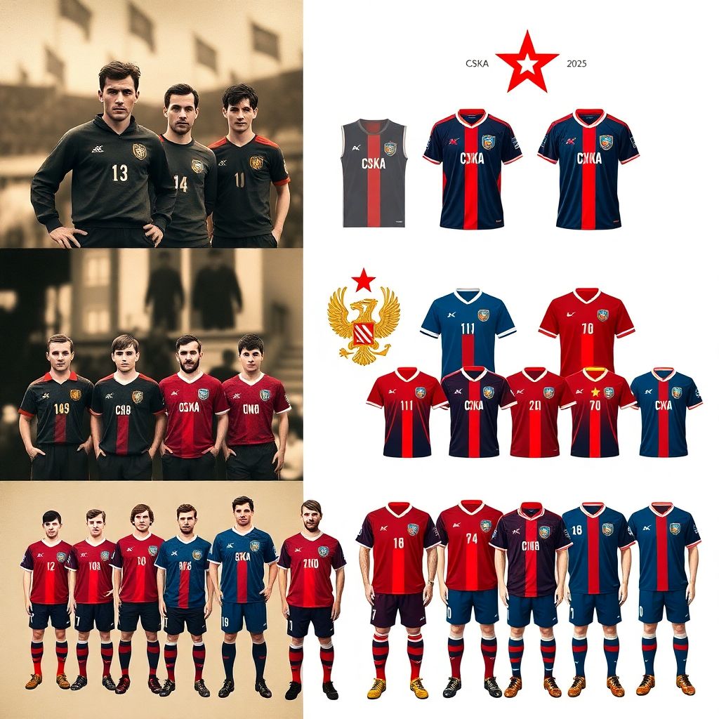 Клубные эмблемы и форма ЦСКА: визуальная история с редкими фото