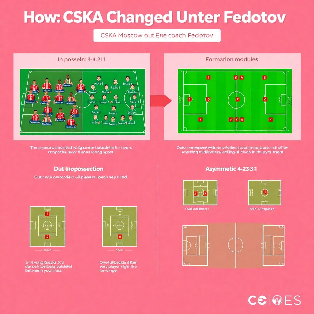 Как изменилась игра ЦСКА при текущем тренере: тактика, схемы и роли игроков